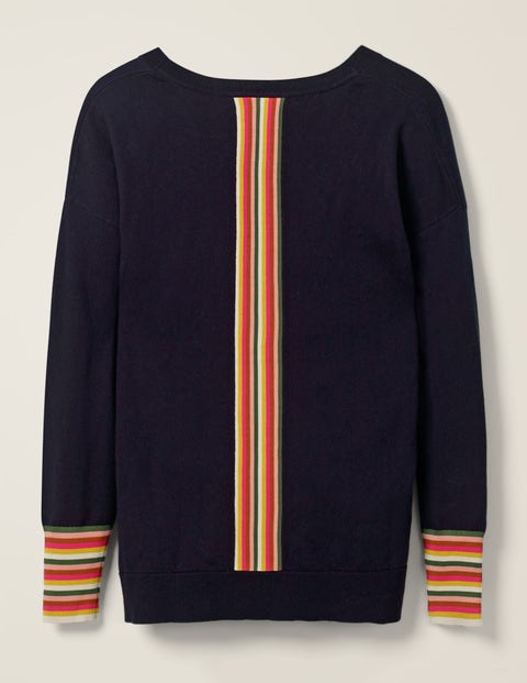 Cassandra V-Neck Jumper - Navy Cassandra V-Neck Jumper - Navy