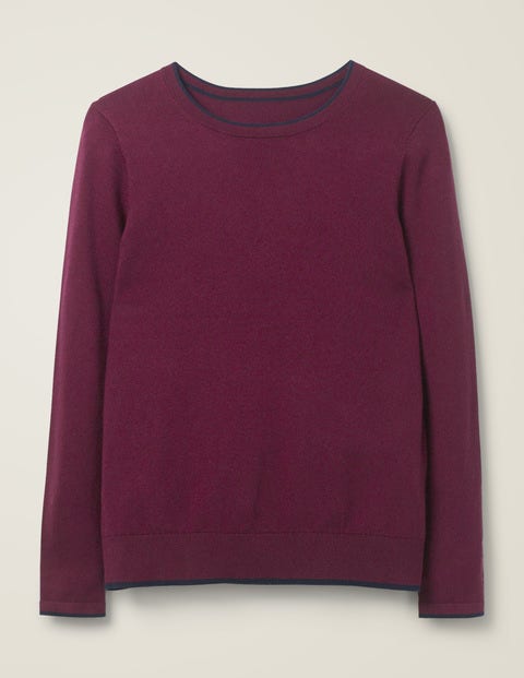 Elina Jumper - Ruby Ring/Navy Tipping Elina Jumper - Ruby Ring/Navy Tipping