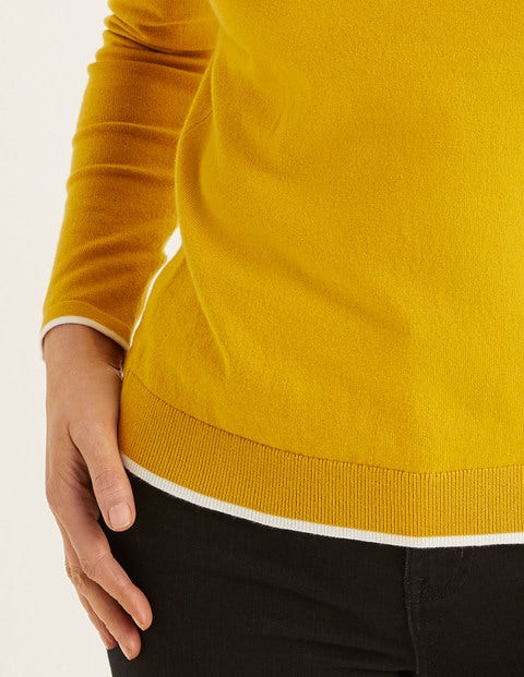 Elina Jumper - Saffron/Ivory Tipping Elina Jumper - Saffron/Ivory Tipping