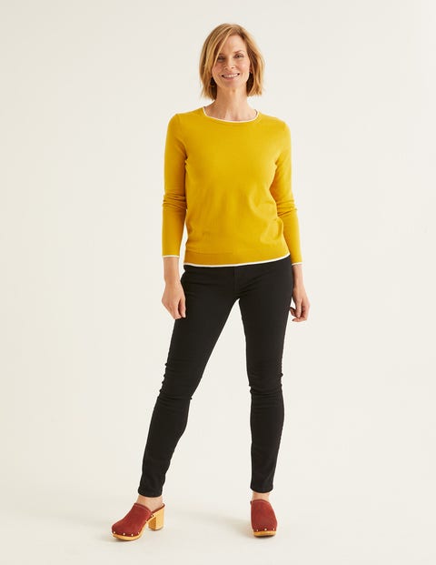 Elina Jumper - Saffron/Ivory Tipping Elina Jumper - Saffron/Ivory Tipping
