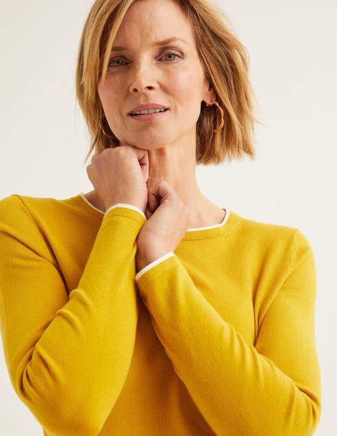 Elina Jumper - Saffron/Ivory Tipping Elina Jumper - Saffron/Ivory Tipping