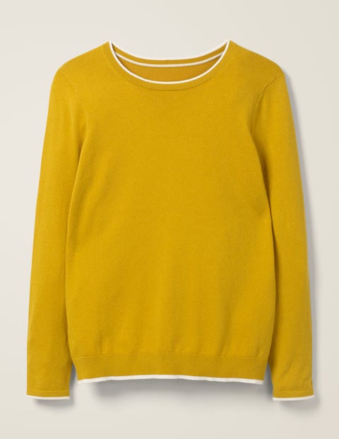 Elina Jumper - Saffron/Ivory Tipping Elina Jumper - Saffron/Ivory Tipping