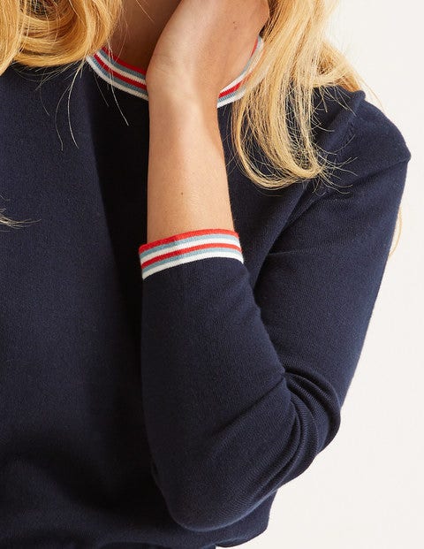 Elina Jumper - Navy/Multi Tipping Elina Jumper - Navy/Multi Tipping