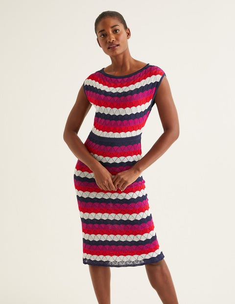 Opal Dress - Navy Multi Stripe Opal Dress - Navy Multi Stripe