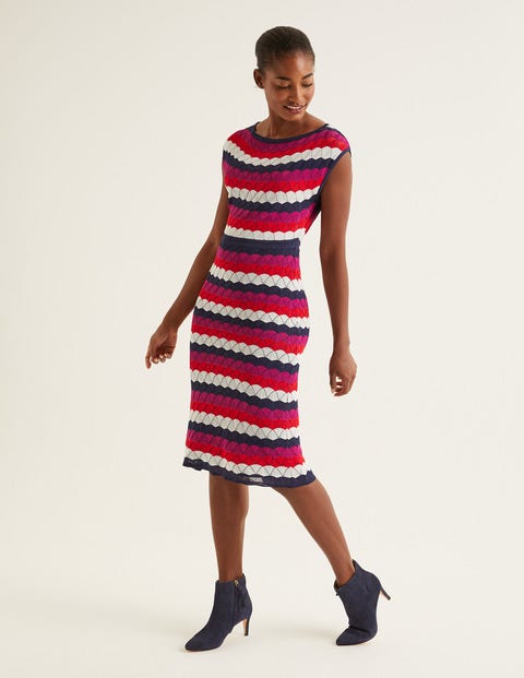 Opal Dress - Navy Multi Stripe Opal Dress - Navy Multi Stripe
