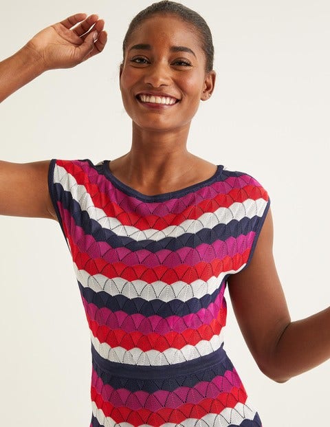 Opal Dress - Navy Multi Stripe Opal Dress - Navy Multi Stripe