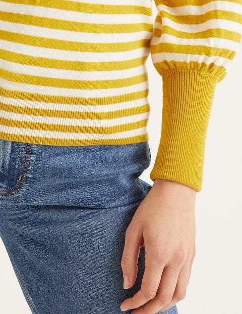Bernice Jumper - Ivory/Saffron Stripe Bernice Jumper - Ivory/Saffron Stripe