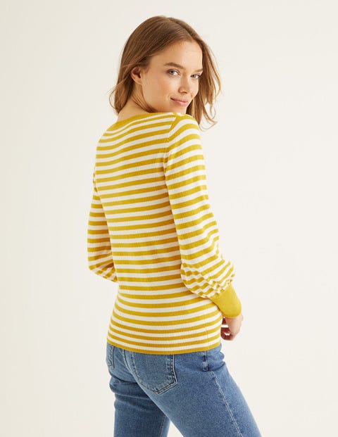 Bernice Sweater - Ivory/Saffrom Stripe Bernice Sweater - Ivory/Saffrom Stripe
