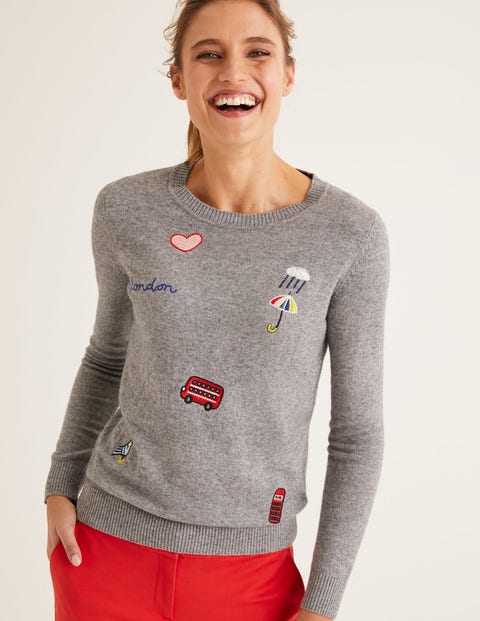 Estella Sweater - Grey Melange London Scene Estella Sweater - Grey Melange London Scene