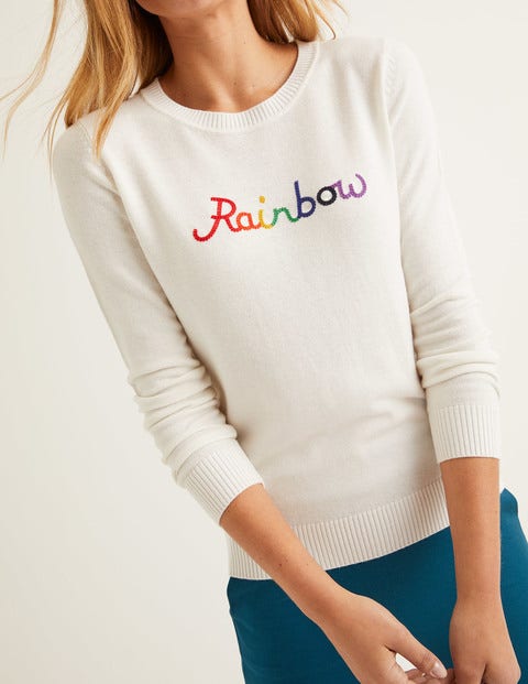 Estella Jumper - Ivory Rainbow Estella Jumper - Ivory Rainbow
