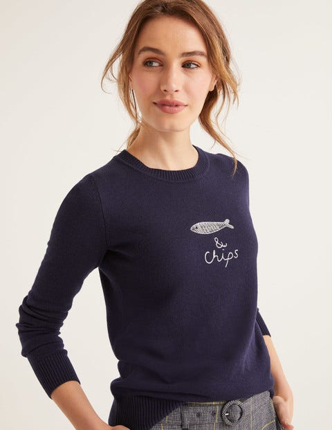 Estella Jumper - Navy Fish & Chips Estella Jumper - Navy Fish & Chips
