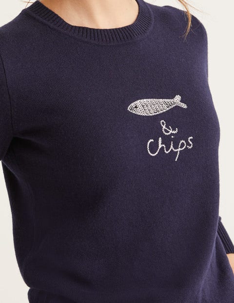 Estella Jumper - Navy Fish & Chips Estella Jumper - Navy Fish & Chips