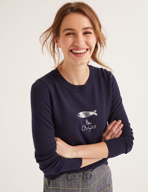 Estella Jumper - Navy Fish & Chips Estella Jumper - Navy Fish & Chips
