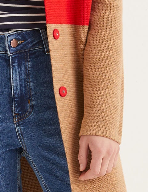Claudia Coatigan - Camel/Post Box Red Claudia Coatigan - Camel/Post Box Red