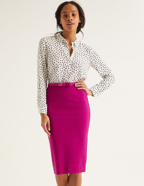 Hampshire Ponte Skirt - Vibrant Plum Hampshire Ponte Skirt - Vibrant Plum