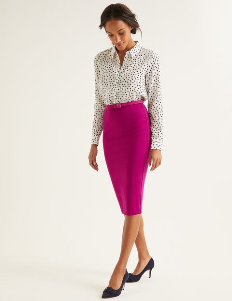 Hampshire Ponte Skirt - Vibrant Plum Hampshire Ponte Skirt - Vibrant Plum