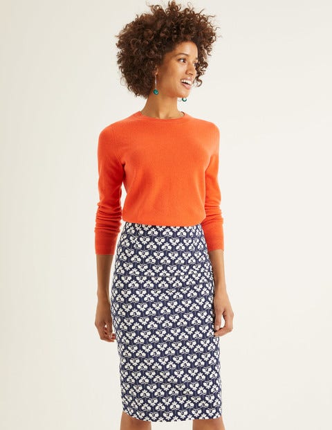Richmond Pencil Skirt - Navy, Petal Sprig Richmond Pencil Skirt - Navy, Petal Sprig