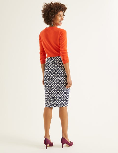 Richmond Pencil Skirt - Navy, Petal Sprig Richmond Pencil Skirt - Navy, Petal Sprig