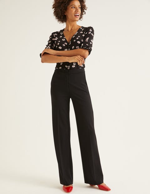 Hampshire Ponte Wideleg Pants - Black Hampshire Ponte Wideleg Pants - Black
