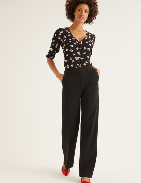 Hampshire Ponte Wideleg Pants - Black Hampshire Ponte Wideleg Pants - Black
