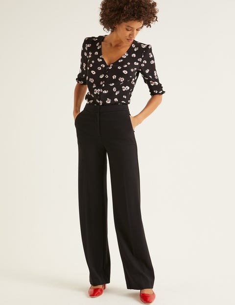 Hampshire Ponte Wideleg Pants - Black Hampshire Ponte Wideleg Pants - Black
