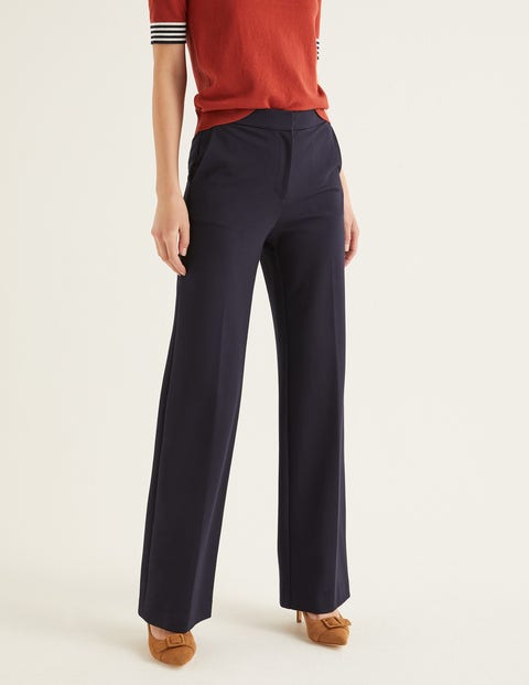 Hampshire Ponte Wideleg Pants - Navy Hampshire Ponte Wideleg Pants - Navy