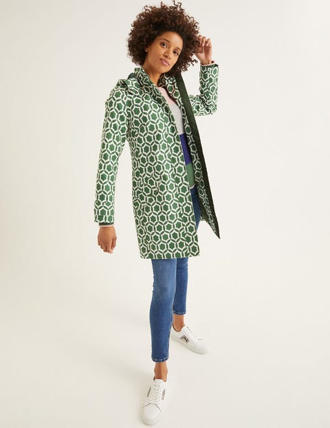 Suki Waterproof Coat - Broad Bean, Ornamental Tile Suki Waterproof Coat - Broad Bean, Ornamental Tile