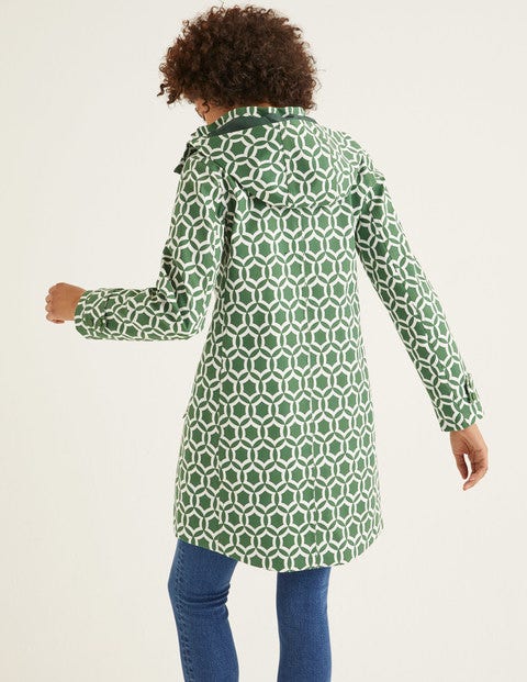 Suki Waterproof Coat - Broad Bean, Ornamental Tile Suki Waterproof Coat - Broad Bean, Ornamental Tile