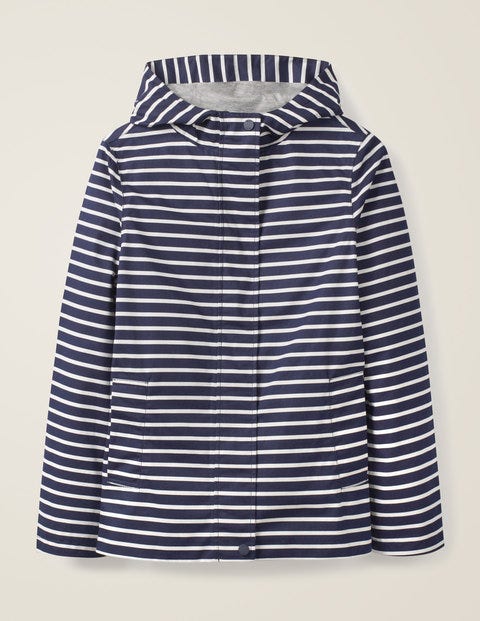 Riley Waterproof Jacket - Navy and Ivory Stripe Riley Waterproof Jacket - Navy and Ivory Stripe