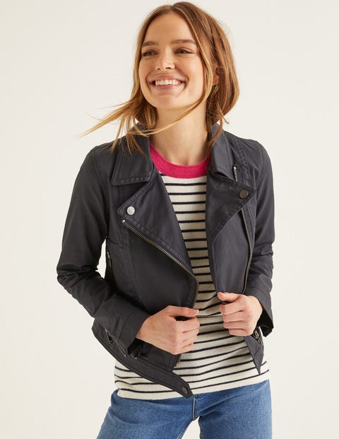 Wren Biker Jacket - Navy Wren Biker Jacket - Navy
