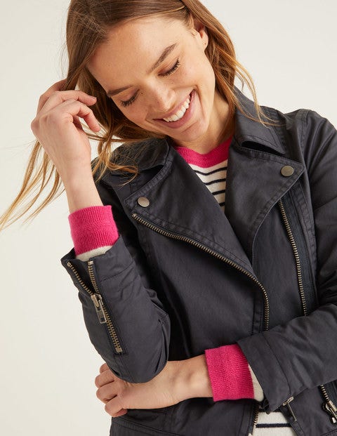 Wren Biker Jacket - Navy Wren Biker Jacket - Navy
