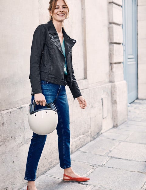 Wren Biker Jacket - Navy Wren Biker Jacket - Navy