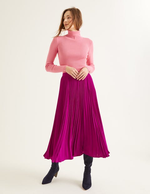 Kristen Rock Mit Plisseefalten - Magenta Kristen Rock Mit Plisseefalten - Magenta