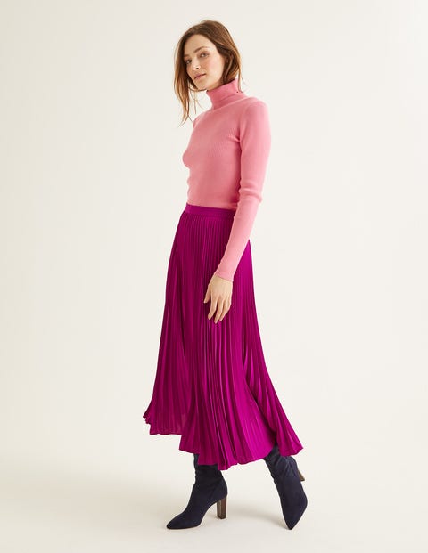 Kristen Rock Mit Plisseefalten - Magenta Kristen Rock Mit Plisseefalten - Magenta