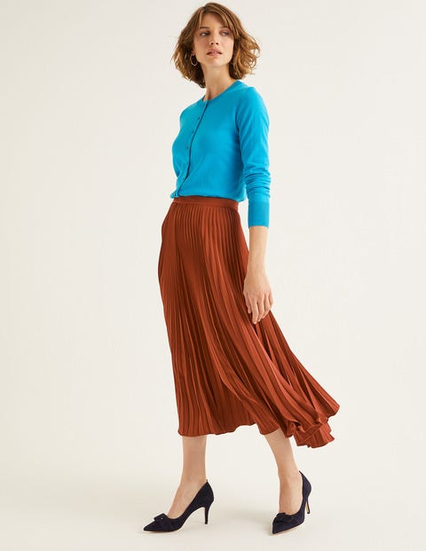 Kristen Pleated Skirt - Conker Kristen Pleated Skirt - Conker