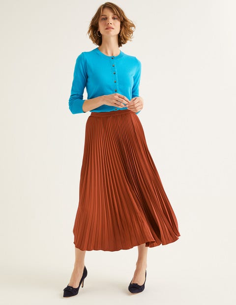 Kristen Pleated Skirt - Conker Kristen Pleated Skirt - Conker