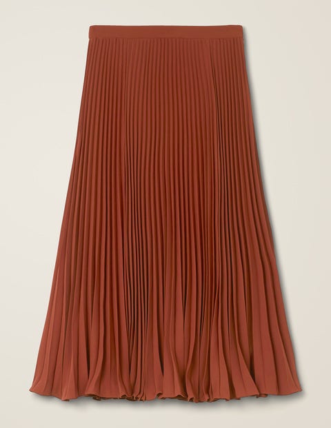 Kristen Pleated Skirt - Conker Kristen Pleated Skirt - Conker