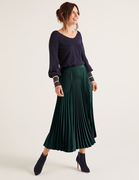 Kristen Pleated Skirt - Midnight Garden Kristen Pleated Skirt - Midnight Garden