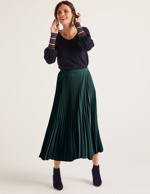 Kristen Pleated Skirt - Midnight Garden Kristen Pleated Skirt - Midnight Garden