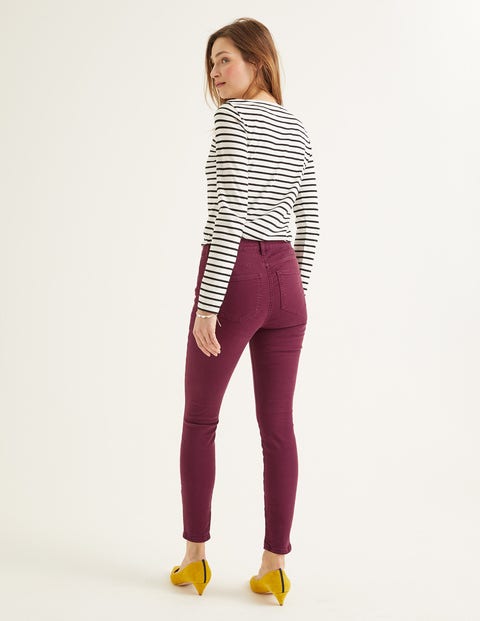 Biker Super Skinny Jeans - Maroon Biker Super Skinny Jeans - Maroon
