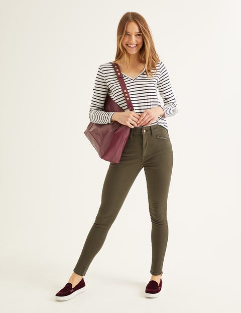 Biker Super Skinny Jeans - Khaki Biker Super Skinny Jeans - Khaki