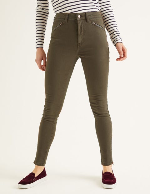Biker Super Skinny Jeans - Khaki Biker Super Skinny Jeans - Khaki