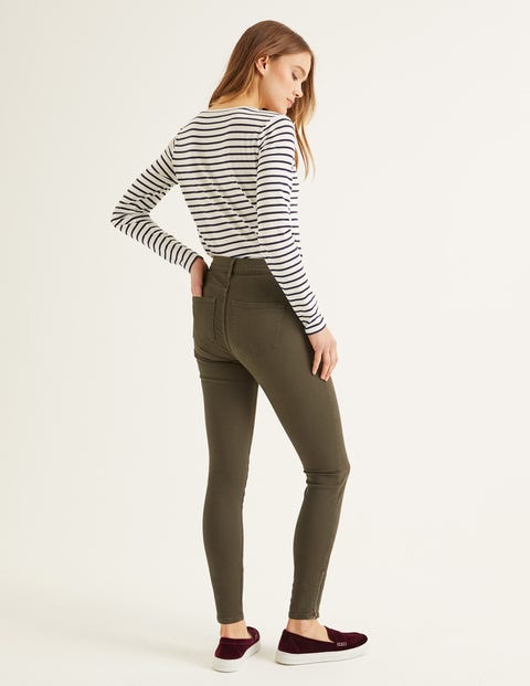 Biker Super Skinny Jeans - Khaki Biker Super Skinny Jeans - Khaki