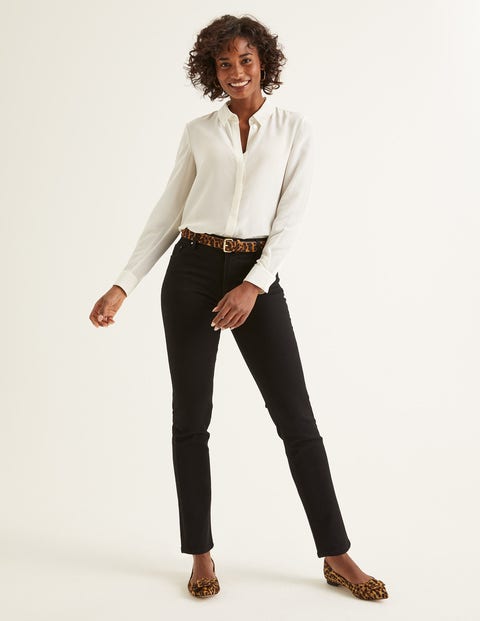 Schmale Jeans Mit Geradem Bein - Schwarz Schmale Jeans Mit Geradem Bein - Schwarz