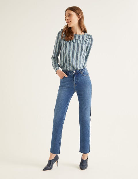 Relaxed Straight Jeans - Mid Vintage/Side Stripe Relaxed Straight Jeans - Mid Vintage/Side Stripe