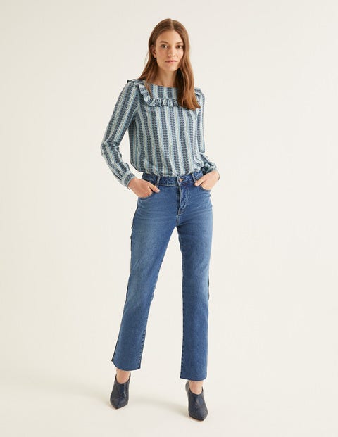 Relaxed Straight Jeans - Mid Vintage/Side Stripe Relaxed Straight Jeans - Mid Vintage/Side Stripe