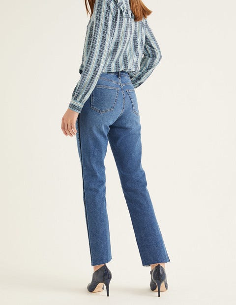 Relaxed Straight Jeans - Mid Vintage/Side Stripe Relaxed Straight Jeans - Mid Vintage/Side Stripe