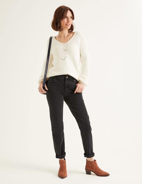 Girlfriend Jeans - Washed Black Girlfriend Jeans - Washed Black