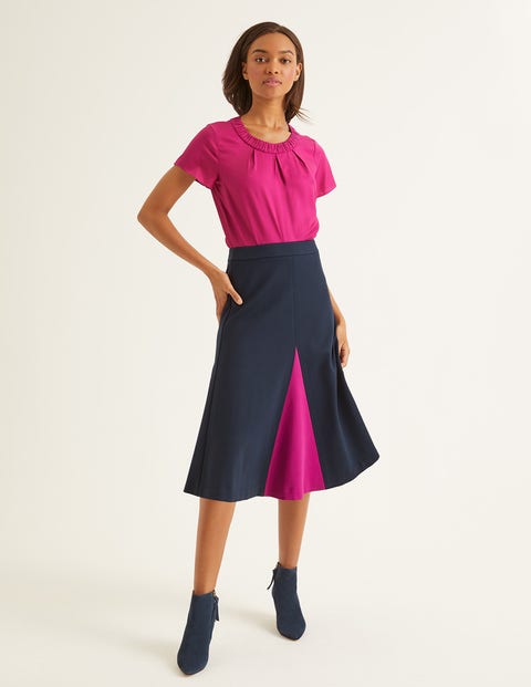 Henrietta Ponte Midi Skirt - Navy Henrietta Ponte Midi Skirt - Navy