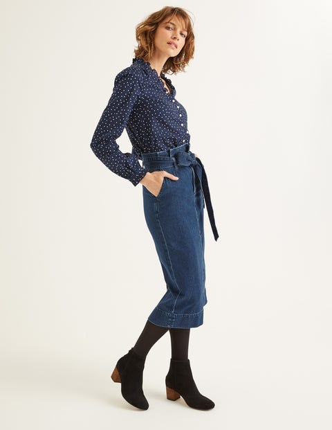 Cara Denim Paperbag Skirt - Mid Vintage Cara Denim Paperbag Skirt - Mid Vintage